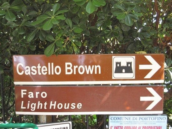 Just follow the signs to Castello Brown Just follow the signs to Castello Brown