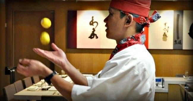 Norwegian Epic Teppanyaki chef