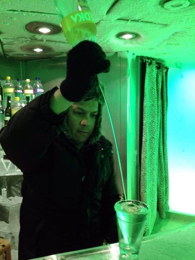 Norwegian Epic Ice Bar bartender