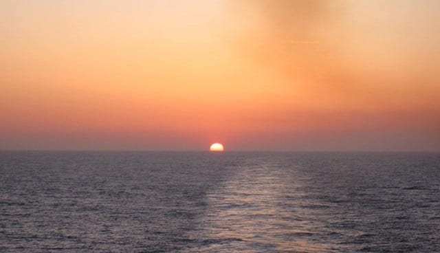 Sunset in the Med aboard the MSC Splendida Sunset in the Med aboard the MSC Splendida