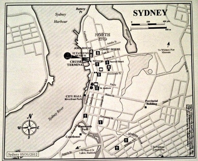 Sydney Nova Scotia harbor map