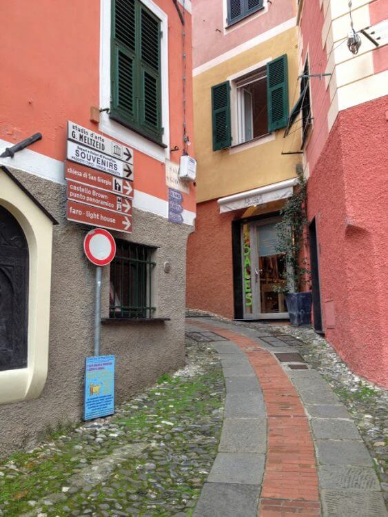 Walking to Castello Brown in Portofino Italy