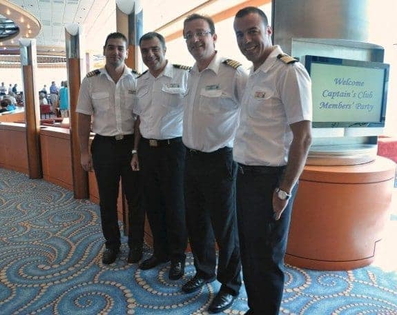 Celebrity Millennium Captain and Senior Officers.