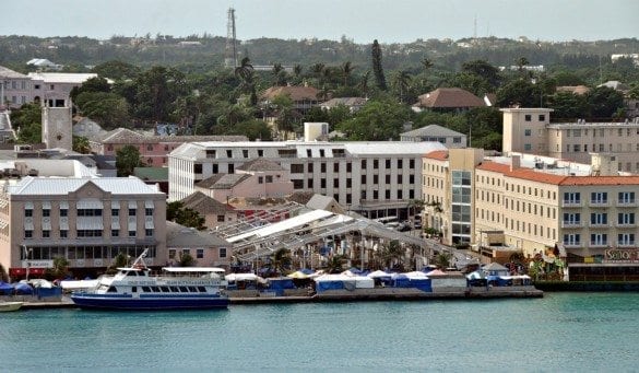 Downtown Nassau & the remains of the Straw Market after Hurricane Irene in August.