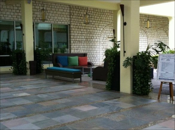 Outdoor lobby at the Hilton Rose Hall Resort.