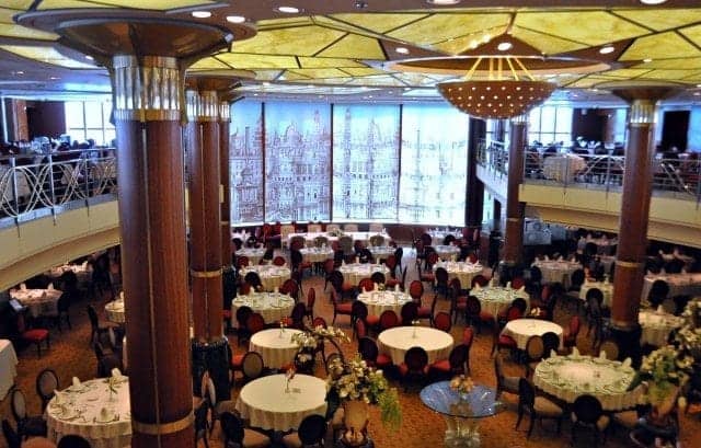 Celebrity Cruises Millennium dining room.