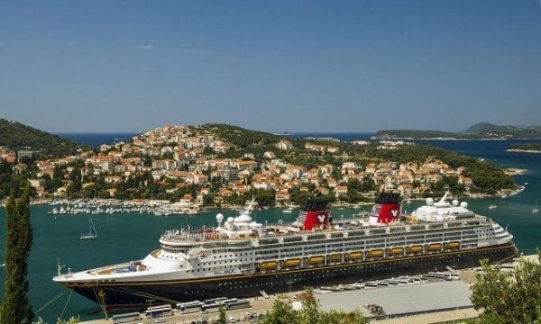 Docked in Dubrovnik, it's a short walk into the old walled city.