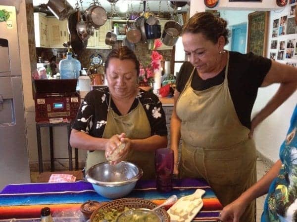 Mixing the corn dough (maseca) with water and salt. That's it.