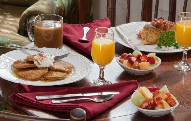 Just ask for a complimentary cappuccino or espresso. The hot and cold breakfast buffet also had a la carte items to order.