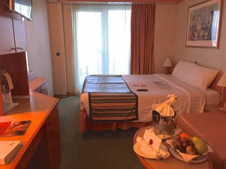 If you've ever been on a Carnival Cruise Line Spirit Class ship, this stateroom will definitely look familiar.