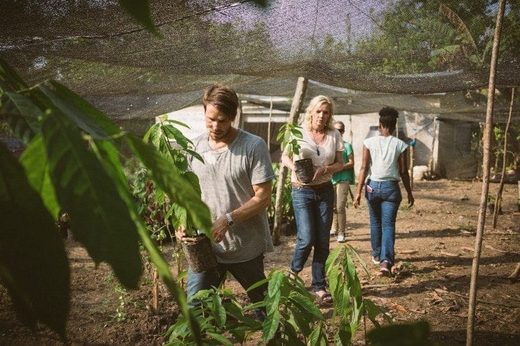Cacao nursery in Puerto Plata with Carnival fathom impact travel.