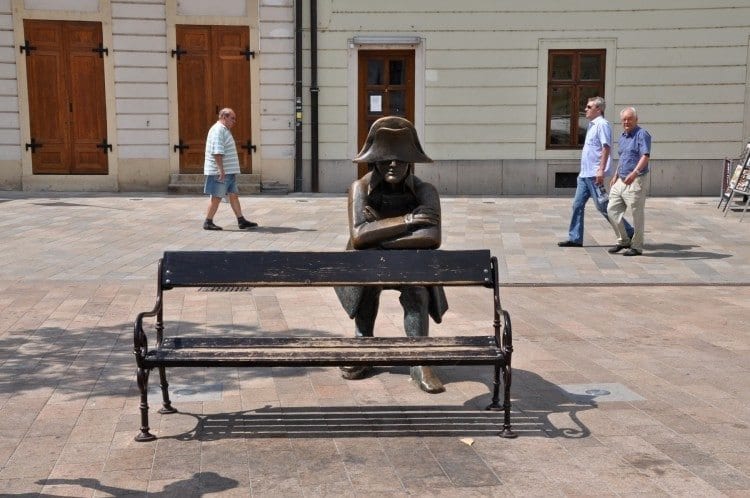 Downtown Bratislava Napoleon's Army Brass Soldier