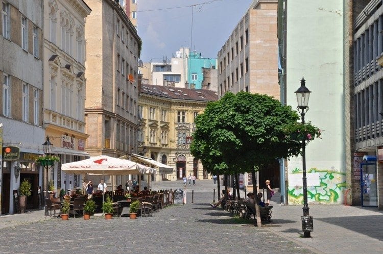 Cafe in Bratislava city centen