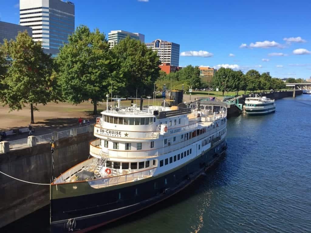 Un-Cruise SS Legacy docked in Portland