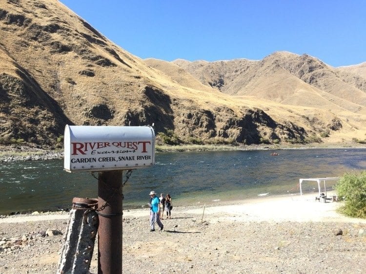 Jet boating on the river in Hells Canyon.