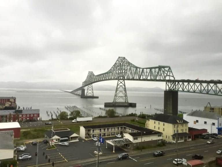 Astoria Megler Bridge from the Astoria side of the Columbia River