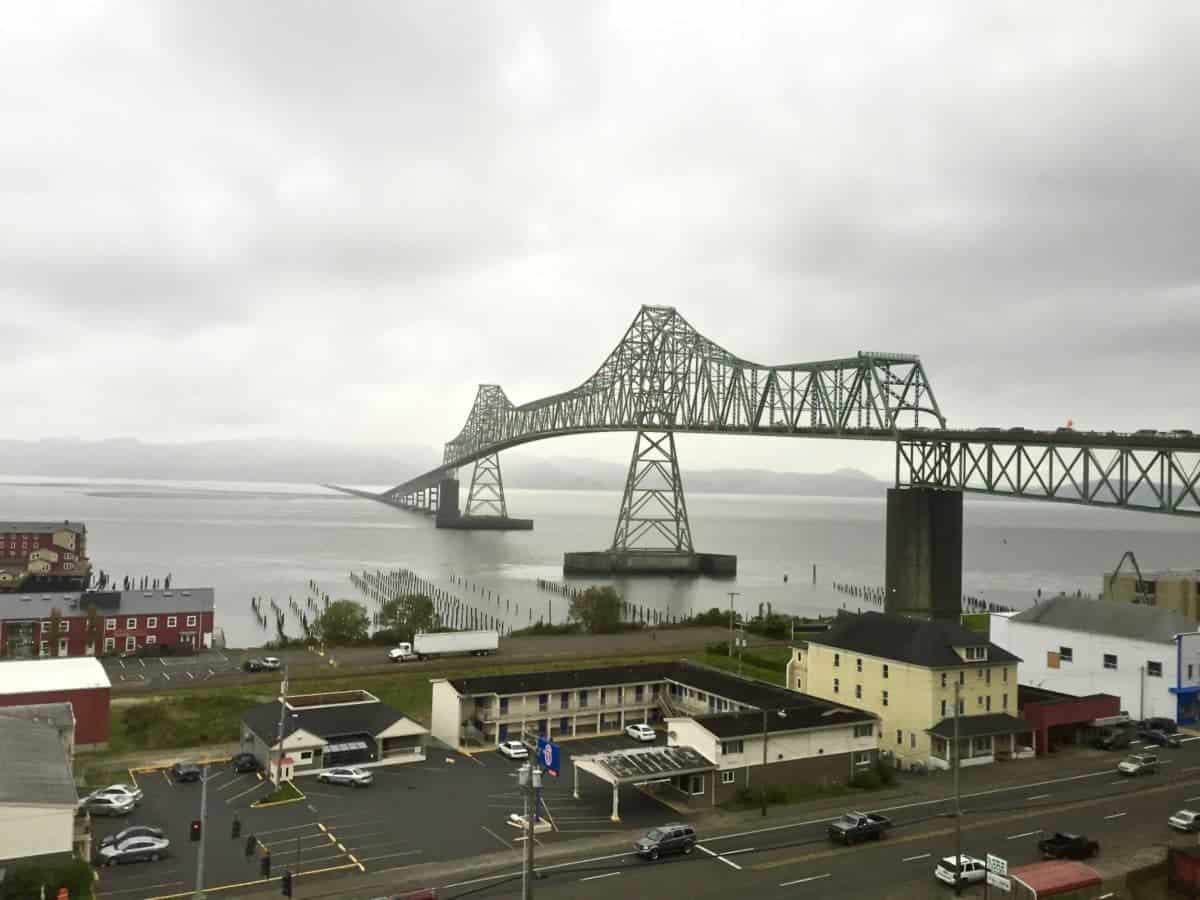 Astoria Megler Bridge from the Astoria side of the Columbia River