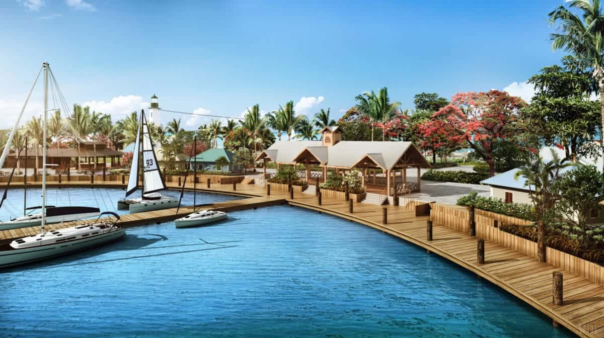 Harvest Caye marina Norwegian Cruise Line