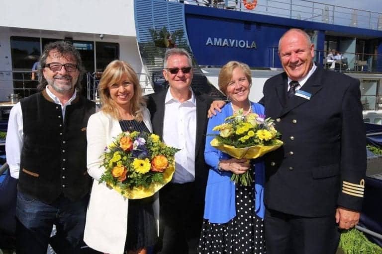 AmaWaterways celebrates AmaViola christening ceremony.
