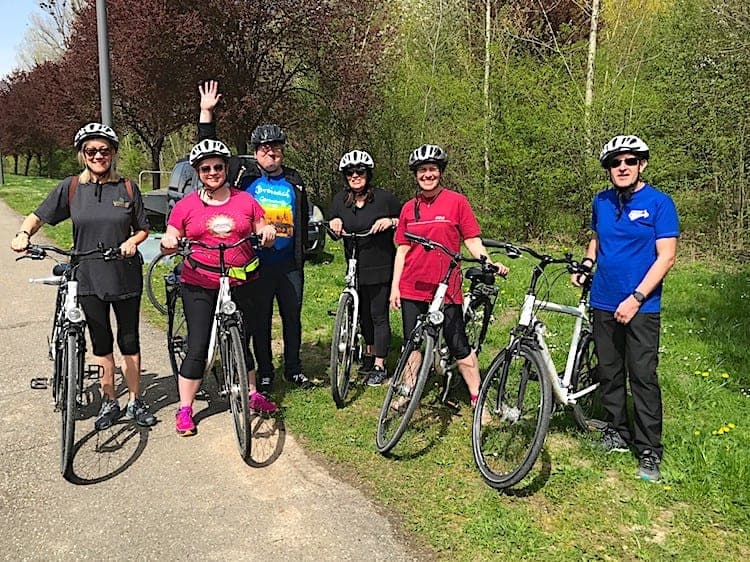 Bike tour group in Germany