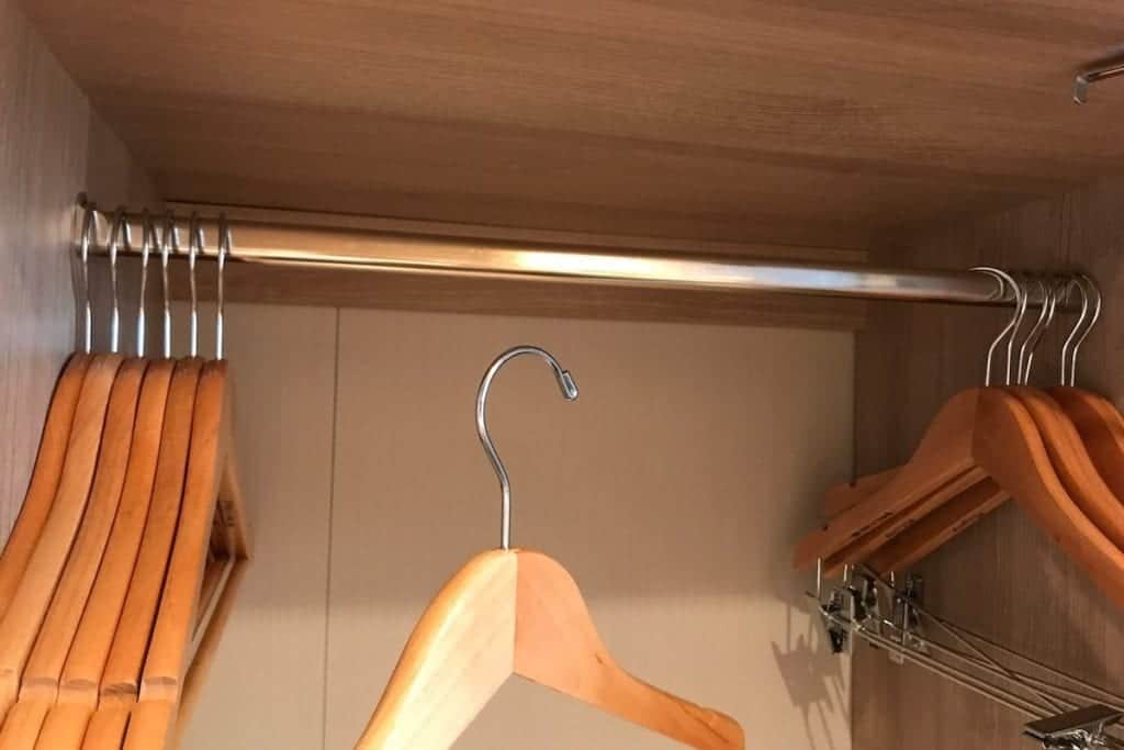 Nieuw Statendam has real hangers in the closet Real hangers in the closet