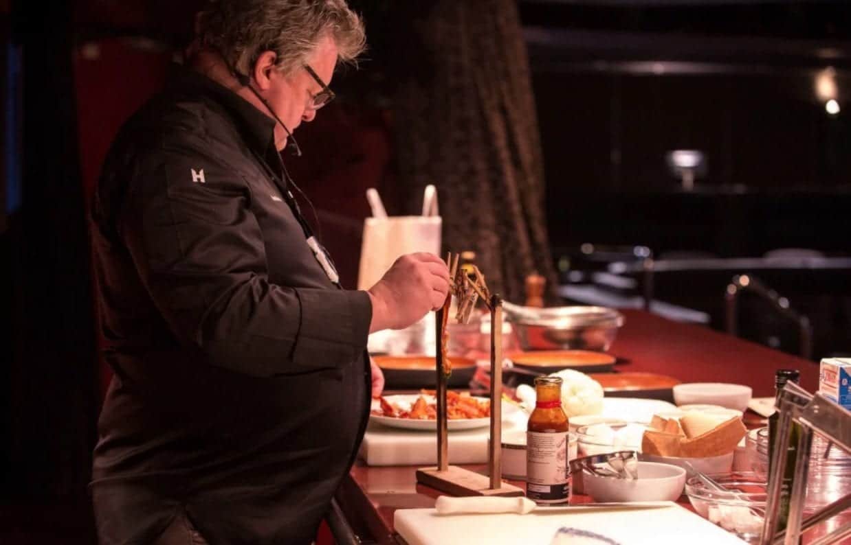 David Burke Holland America Food & Beverage Cruise Bacon clothesline