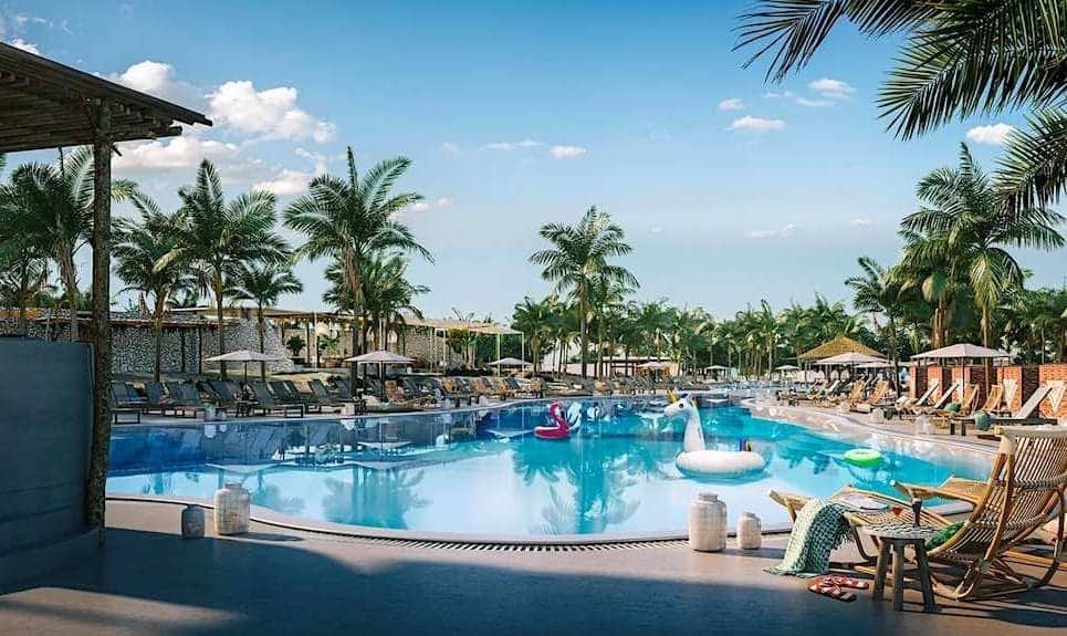 Virgin Voyages The Beach Club at Bimini pool.