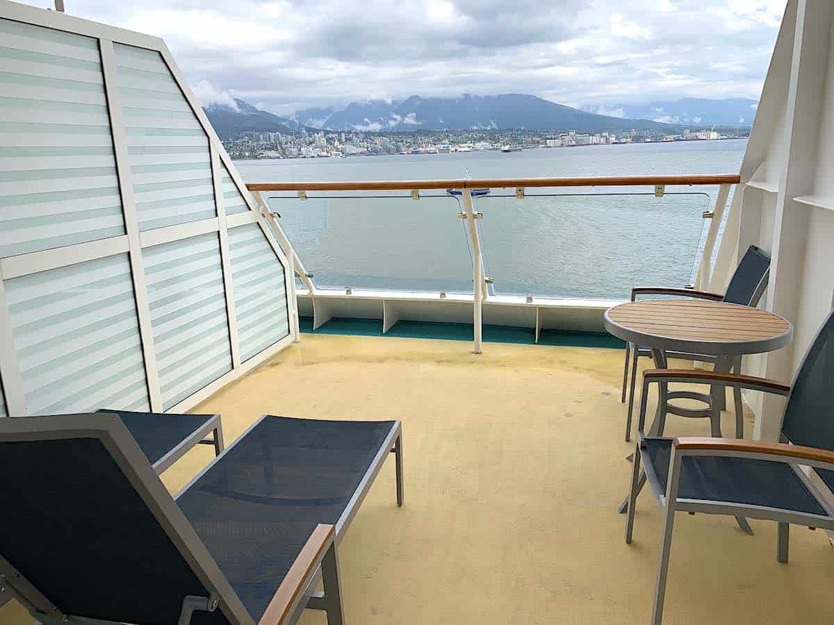 Radiance of the Seas aft balcony.