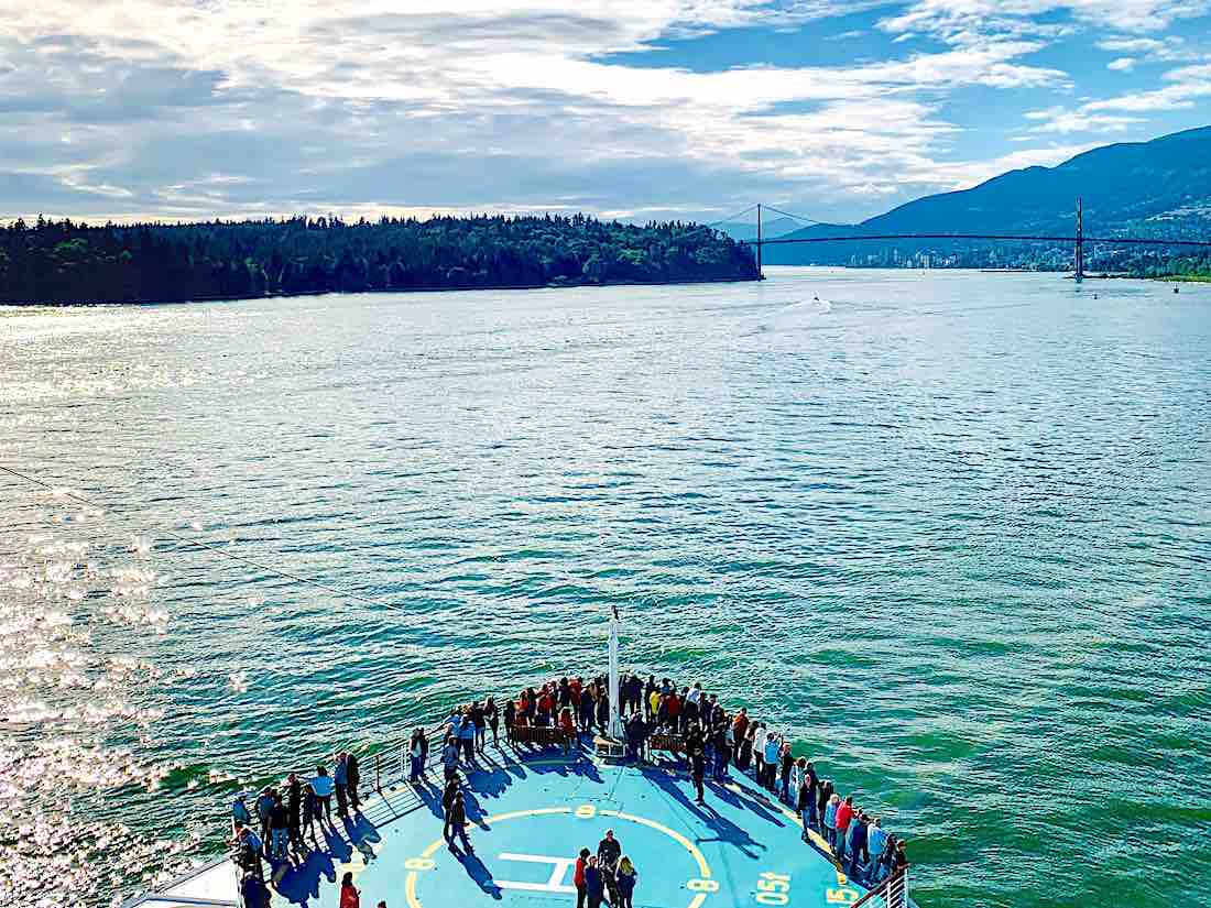 Radiance of the Seas departing from Vancouver, Canada