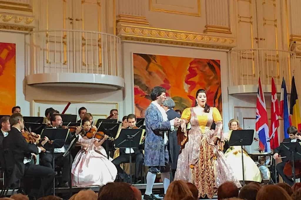 At the opera hall in Vienna, Austria.