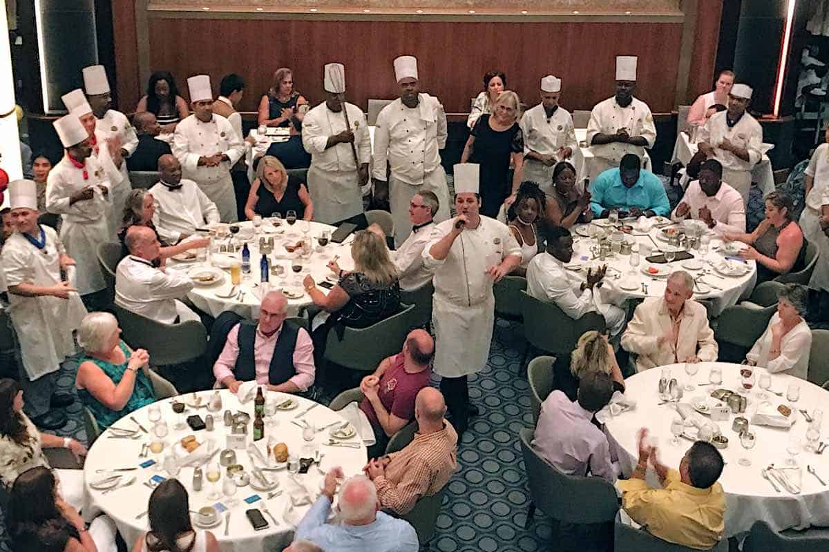 As cruise lines cancel more cruises, it'll be a while until this dining room event happens again. 