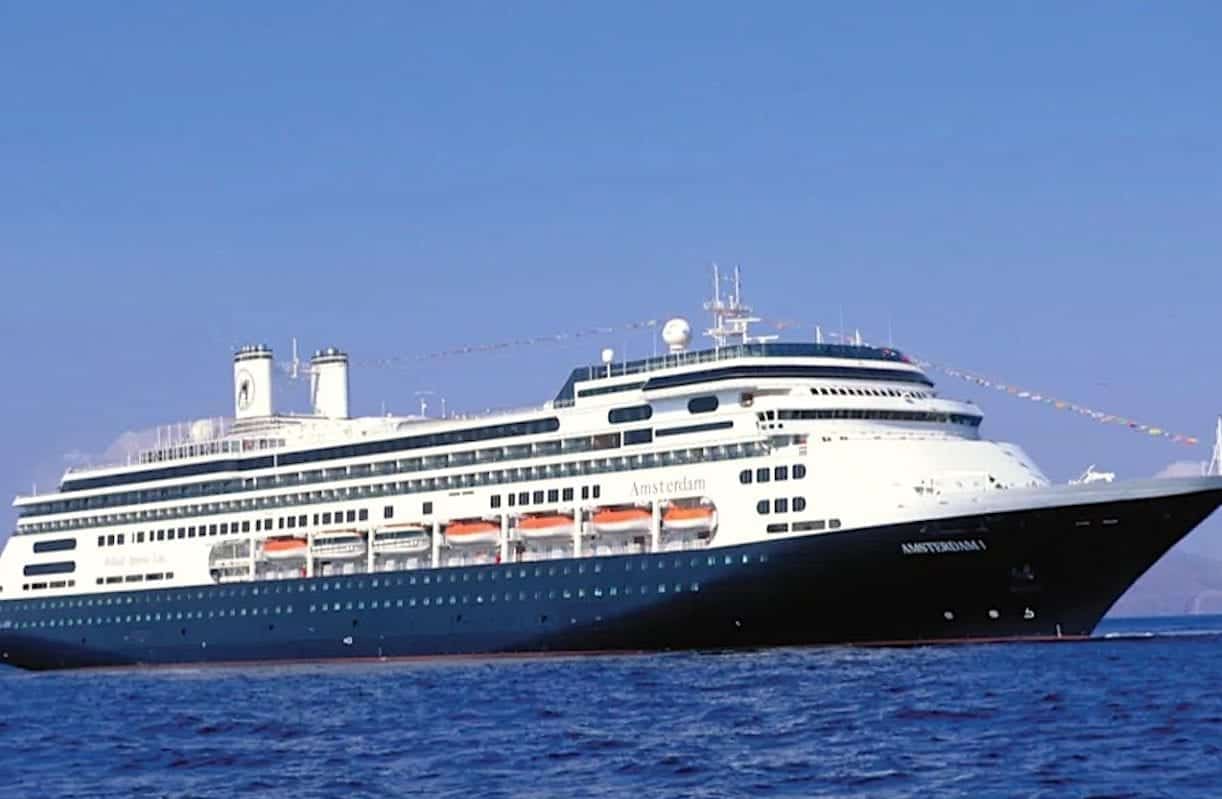 Holland America Amsterdam at sea.