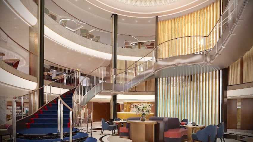 Queen Anne staircase - artist rendering.