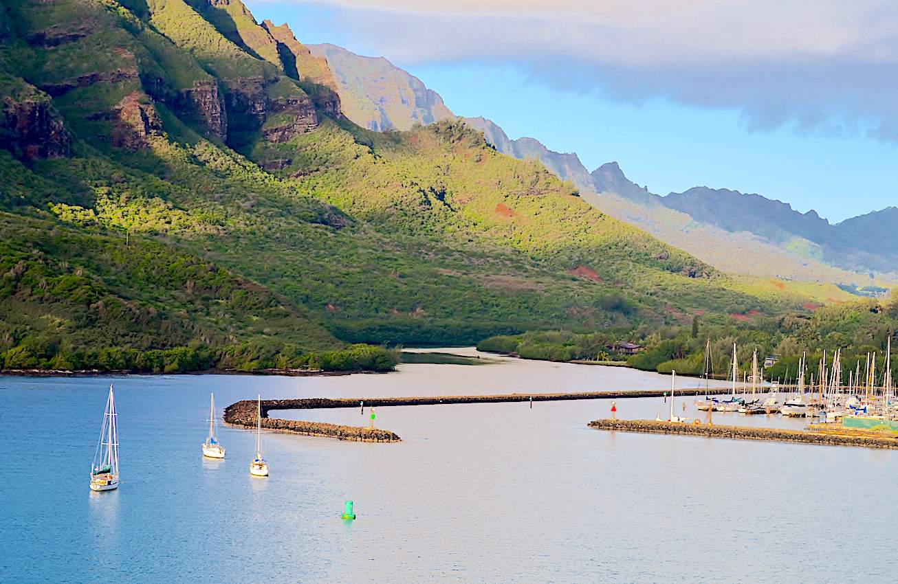 Nawiliwili harbor entrance Kauai Hawaii