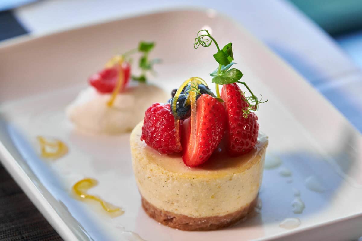 Baked Lemon Ricotta Cheesecake at Canaletto Italian restaurant.